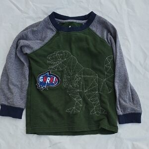 365 Kids Boys Dino Graphic Sweatshirt - Green & Gray 5